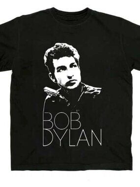 Bob Dylan Silhouette Portrait Classic Rock  T Shirt Band Tee NEW Discontinued